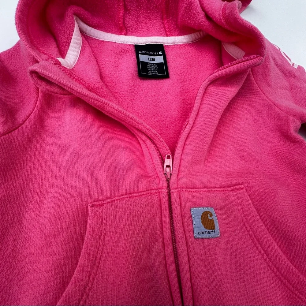 Carhartt Bubble Gum Pink Kids Hooded Onesie